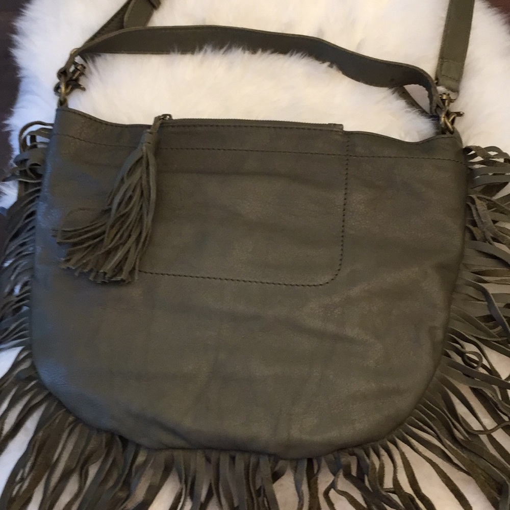 Lucky brand leather fringe bag💗